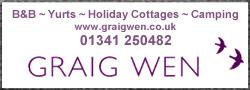 Graig Wen - B&B, Holiday Cottages, Camping and Yurts